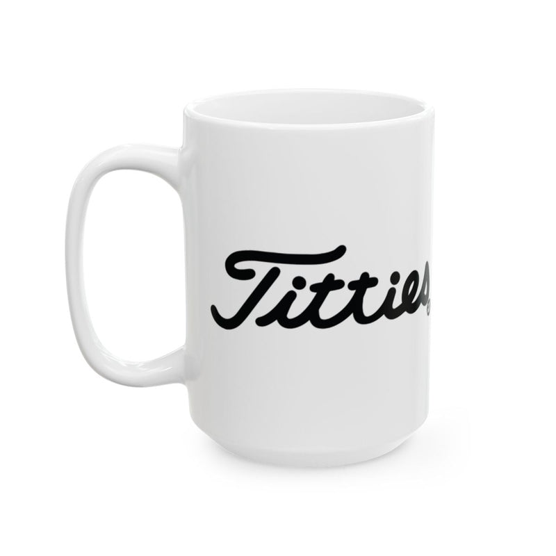 Load image into Gallery viewer, Fun White Coffee Mug with Bold Black Script Text

