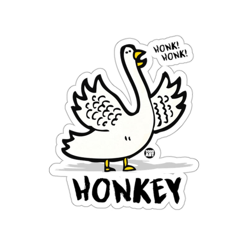 Load image into Gallery viewer, Funny Honking Goose Sticker Honk Honk Honkey Design
