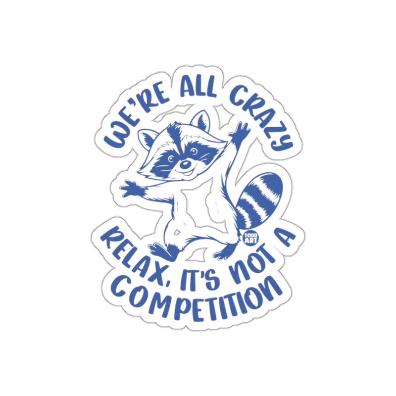 Load image into Gallery viewer, Crazy Raccoon Cartoon Animal Graphic Design sticker
