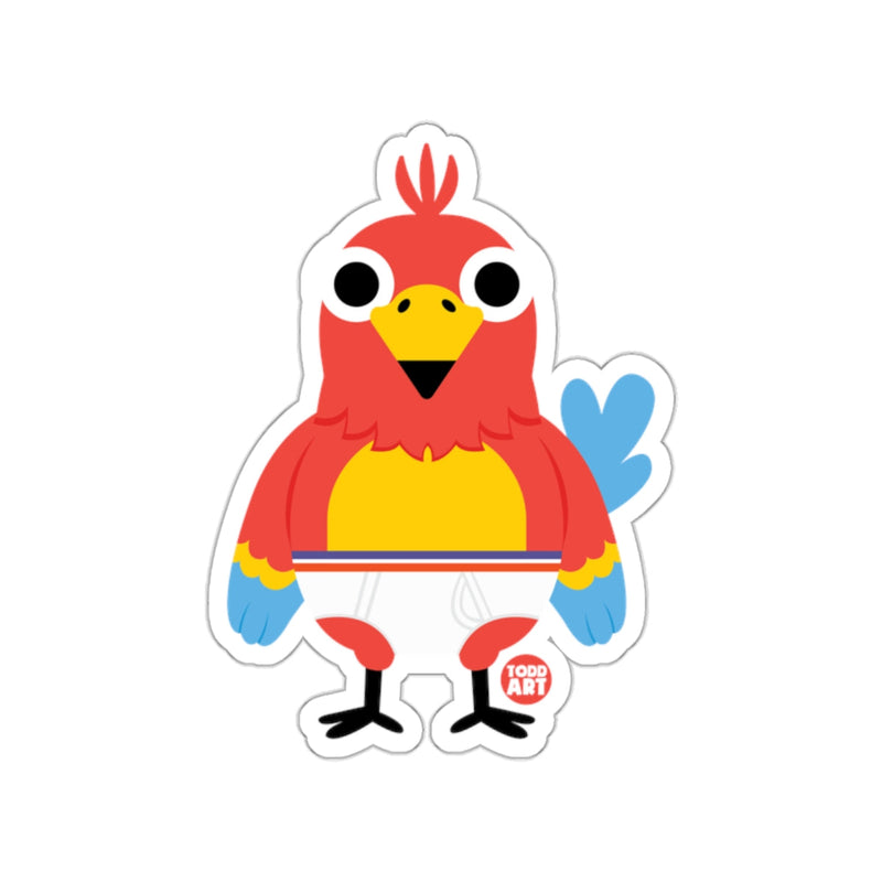 Load image into Gallery viewer, Cartoon Red Bird with Blue Wings Sticker Product
