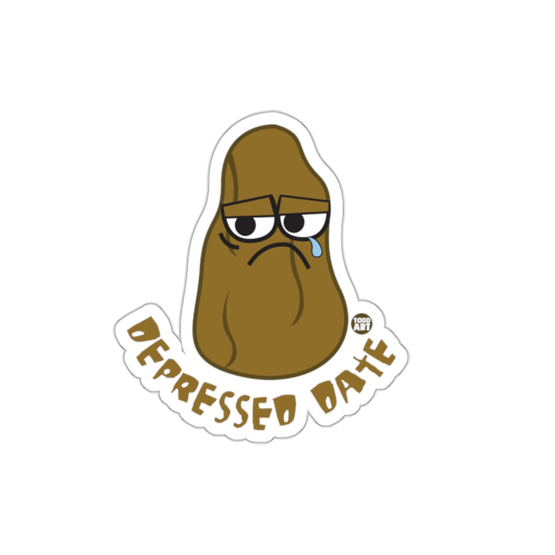 Load image into Gallery viewer, Depressed Date Sticker Cute and Funny Emotional Art
