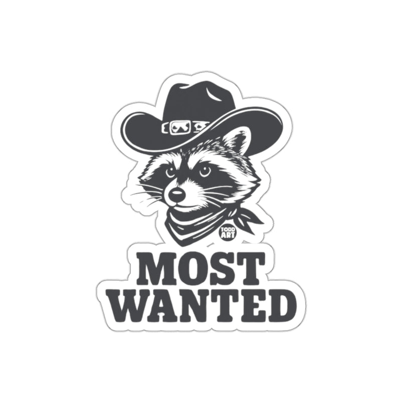 Load image into Gallery viewer, Most Wanted Bandit Raccoon Cowboy Artistic sticker
