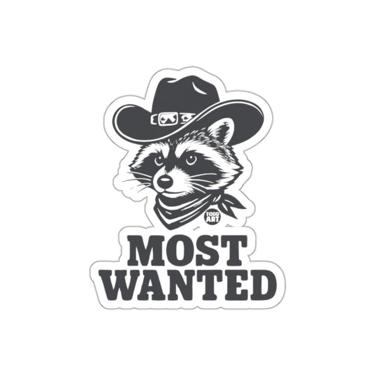 Most Wanted Bandit Raccoon Cowboy Artistic sticker
