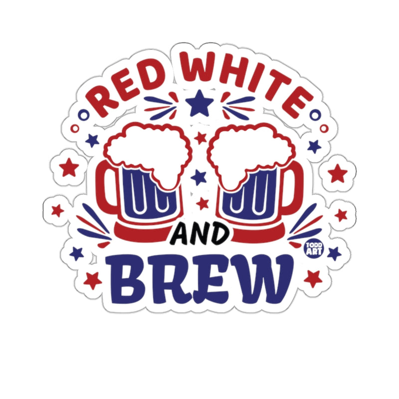 Load image into Gallery viewer, Red White and Brew Stars and Beers Graphic Product

