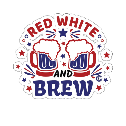 Red White and Brew Stars and Beers Graphic Product