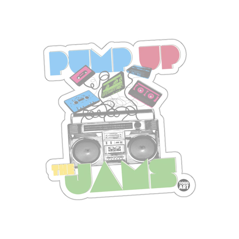Load image into Gallery viewer, Pump Up The Jams Boombox with Cassettes Art Design sticker
