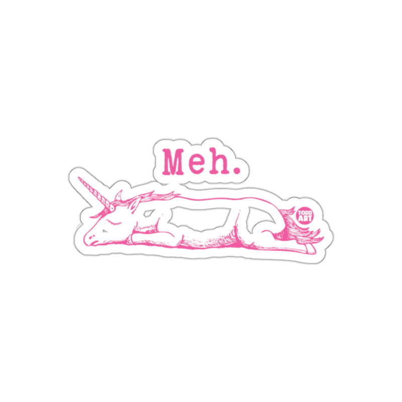 Load image into Gallery viewer, Meh Unicorn Sticker Funny Cartoon Art Design Sticker
