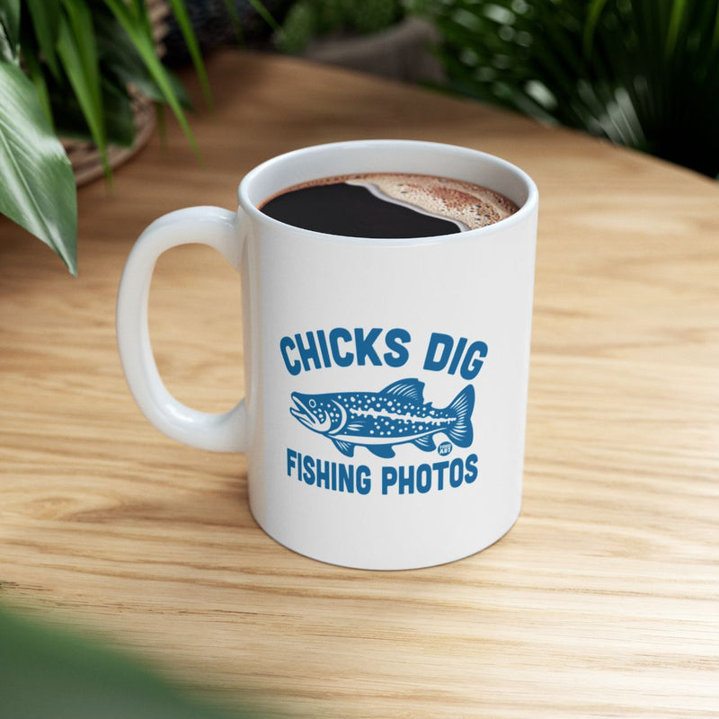 Load image into Gallery viewer, Chicks Dig Fishing Photos Statement Mug Ideal Gift
