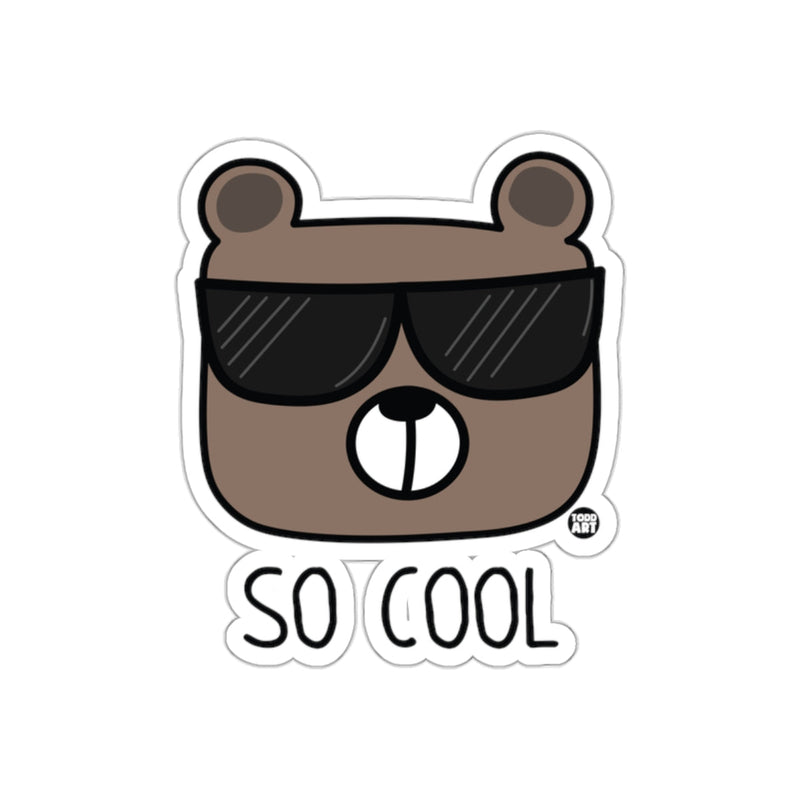Load image into Gallery viewer, Adorable Bear with Sunglasses So Cool Sticker

