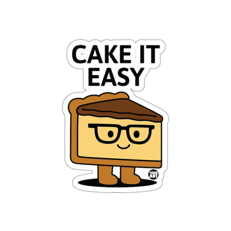 Load image into Gallery viewer, Cake It Easy Funny Cartoon Sticker Product

