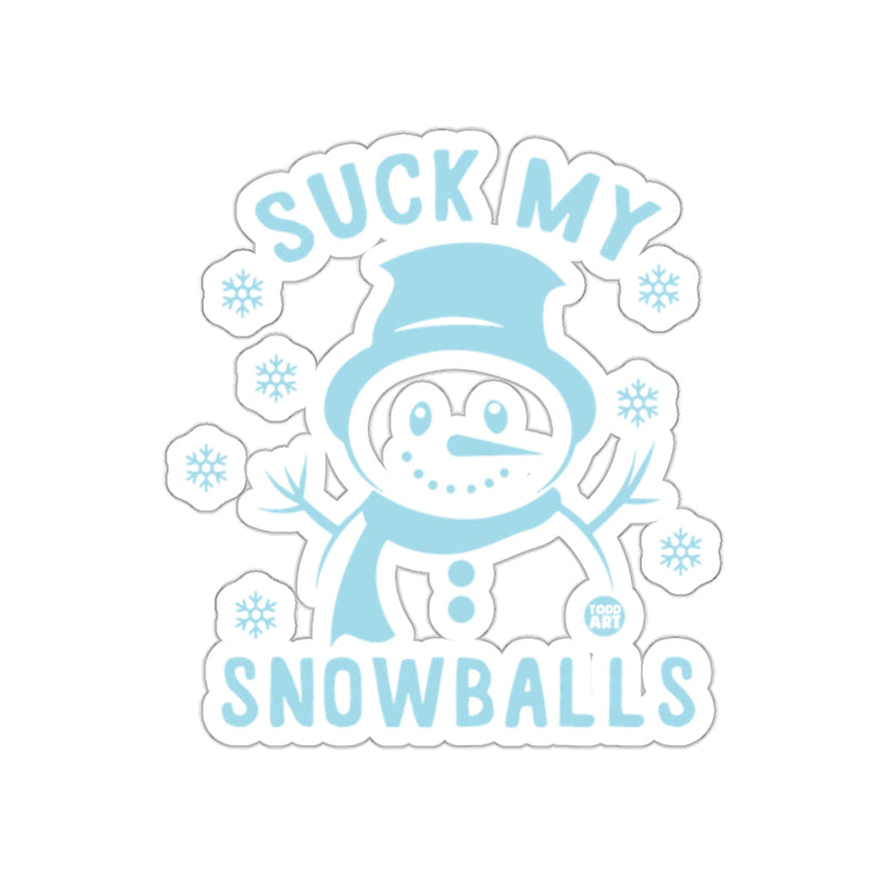 Load image into Gallery viewer, Suck My Snowballs Frosty Fun Snowman Design Sticker
