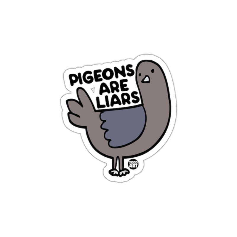 Load image into Gallery viewer, Pigeons Are Liars Funny Cartoon Bird Sticker

