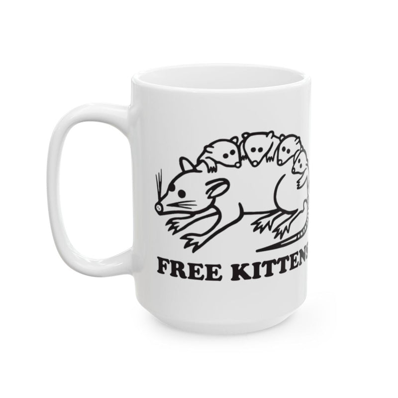 Load image into Gallery viewer, Free Kittens Funny Graphic Mug Cartoon Design

