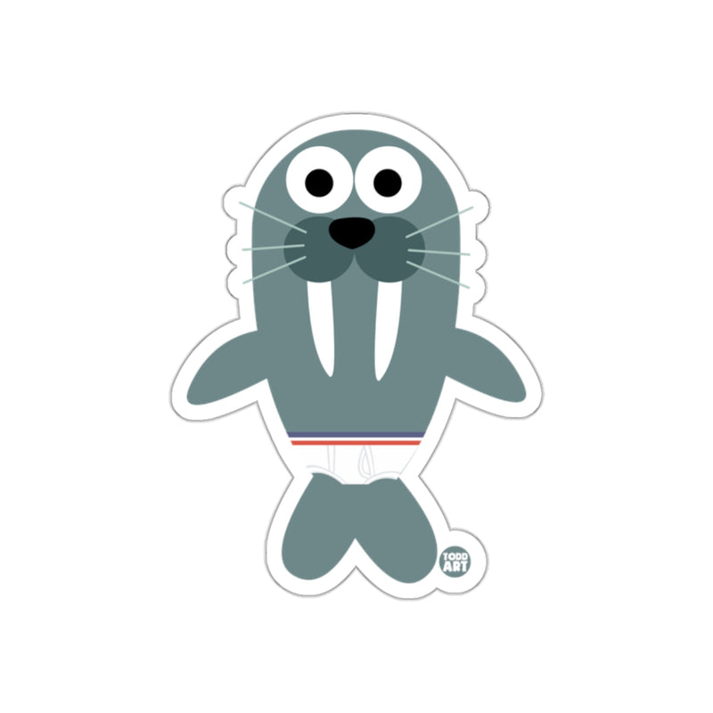 Load image into Gallery viewer, Cute Cartoon Walrus with Big Eyes Design Sticker
