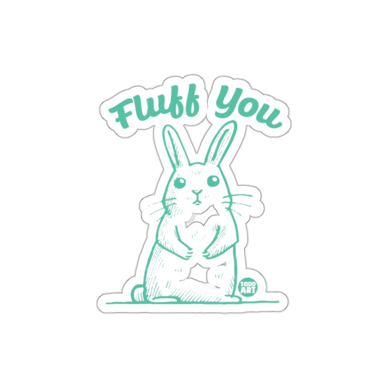 Load image into Gallery viewer, Fluff You Cute Bunny Illustration Sticker Product
