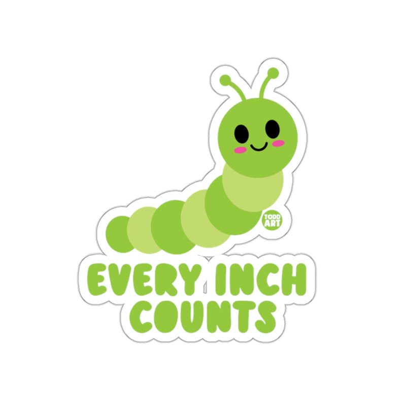 Load image into Gallery viewer, Every Inch Counts Cute Caterpillar Sticker Product
