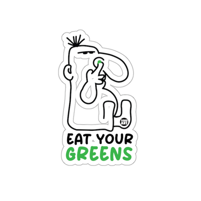 Load image into Gallery viewer, Funny Eat Your Greens Character Design Sticker
