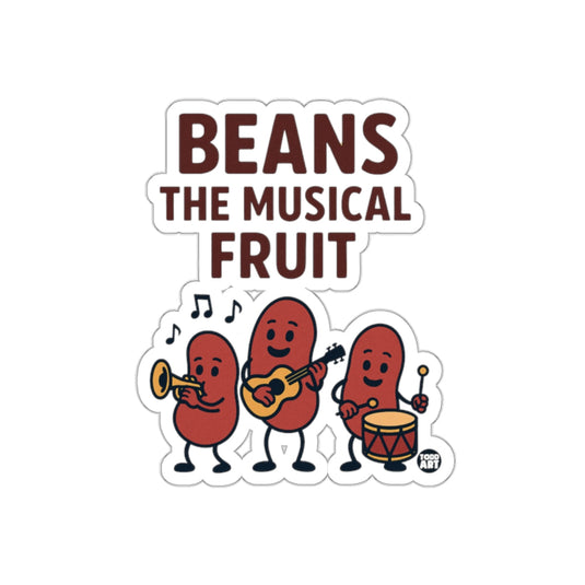 Beans The Musical Fruit Sticker Funny Design