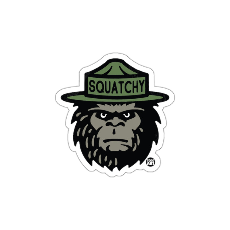 Load image into Gallery viewer, Squatchy Sticker Ranger Hat Bigfoot Vinyl Decal
