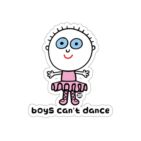 Boys Can't Dance Ballet Cartoon Fun Sticker