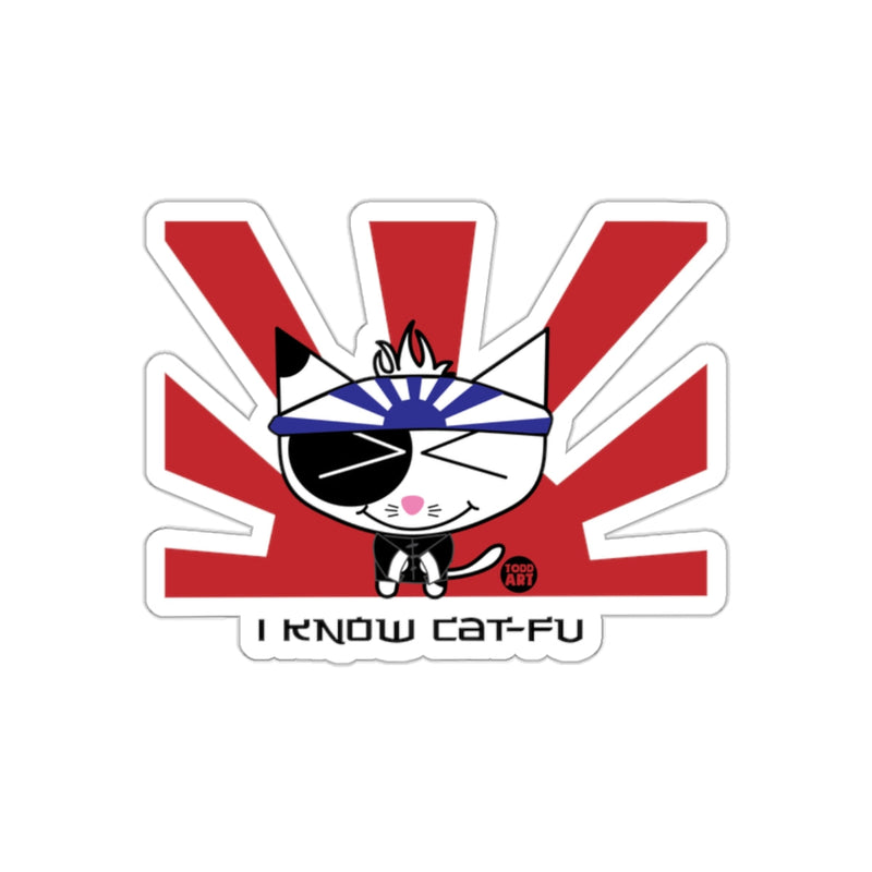 Load image into Gallery viewer, I Know Cat-Fu Cartoon Cat Decor Sticker Funny Design
