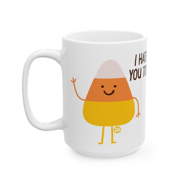 Load image into Gallery viewer, Funny Candy Corn Character Mug with Humorous Message
