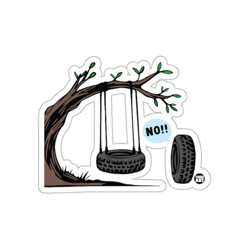 Load image into Gallery viewer, Funny Tire Swing and Rolling Tire Cartoon Sticker
