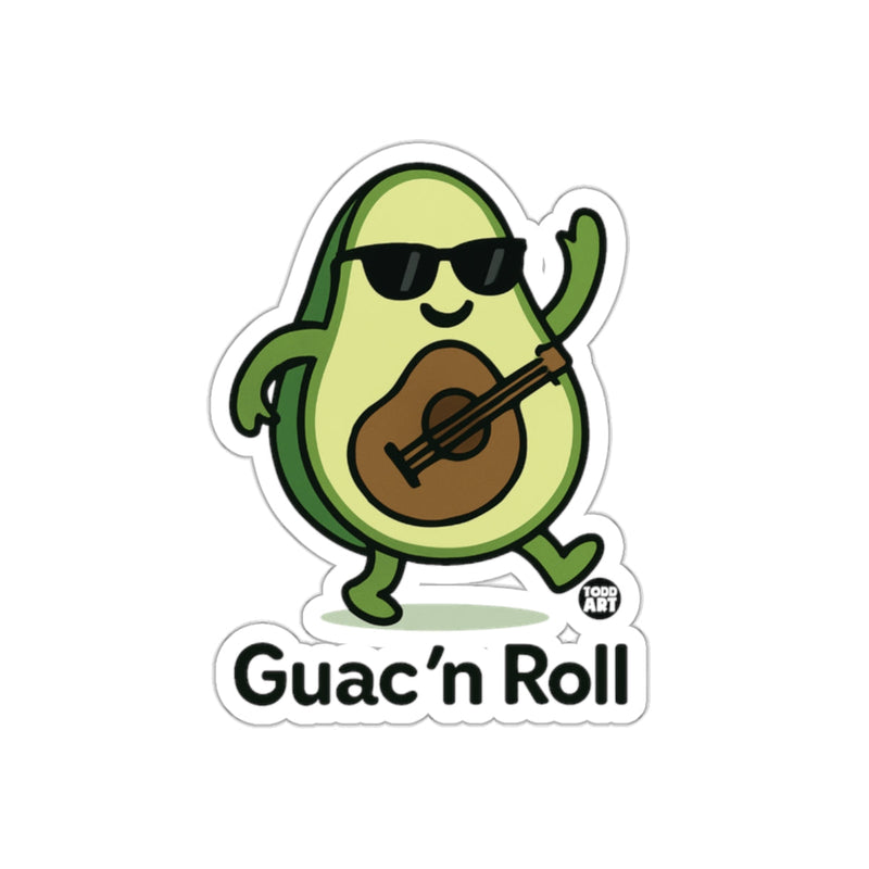 Load image into Gallery viewer, Cool Avocado Playing Guitar Guac'n Roll Sticker
