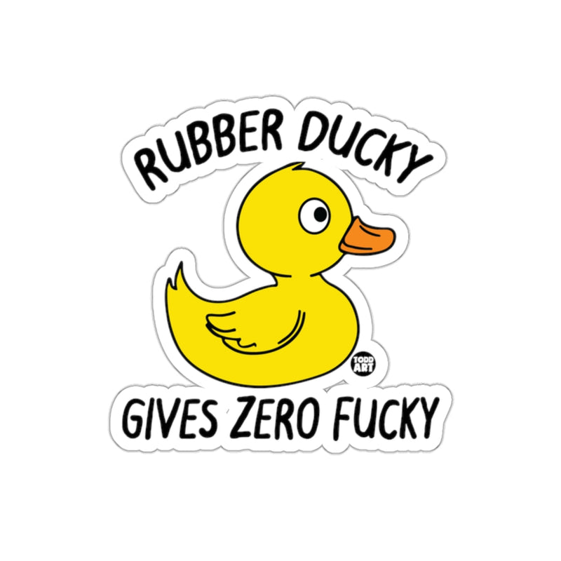 Load image into Gallery viewer, Rubber Ducky Gives Zero Fucky Sticker
