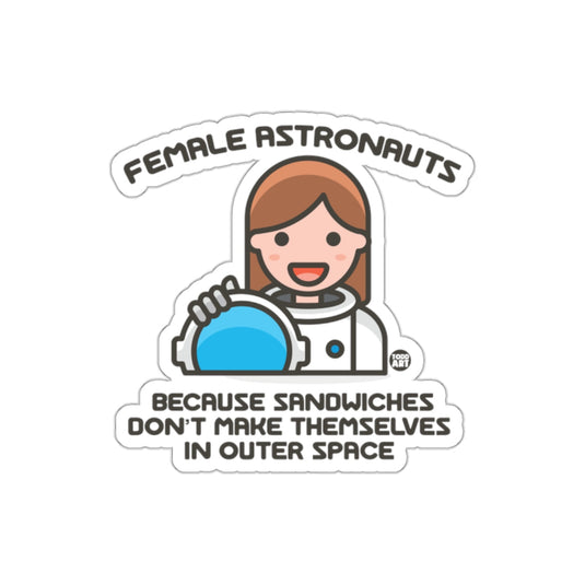 Female Astronauts Funny Outer Space Sticker Decal