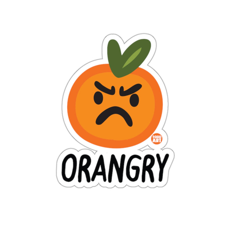 Load image into Gallery viewer, Orangry Cartoon Character with Leaf Sticker
