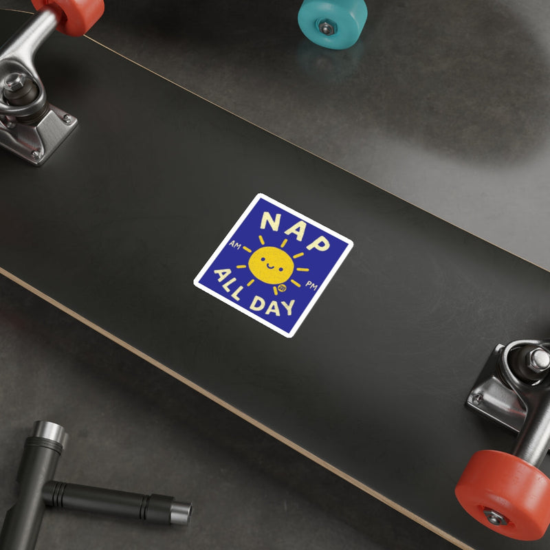 Load image into Gallery viewer, Happy Sun Nap All Day AM PM Sticker 
