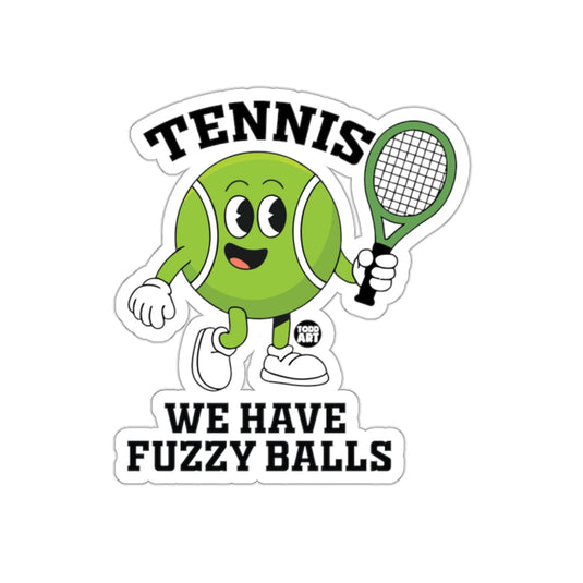 Retro Tennis We Have Fuzzy Balls Graphic Design sticker