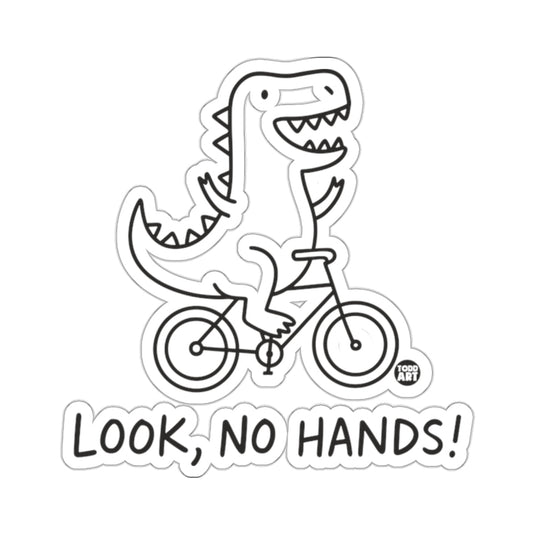 Dinosaur T Rex Bike Riding Look No Hands Funny 