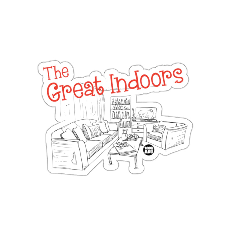 Load image into Gallery viewer, The Great Indoors Living Room Illustration Sticker
