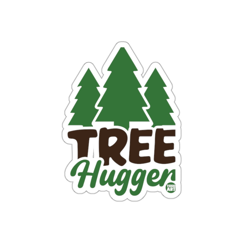 Load image into Gallery viewer, Tree Hugger With Todd Art Logo Evergreen Forest sticker
