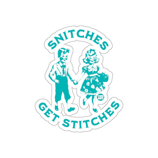 Snitches Get Stitches Artwork With Todd Art Logo sticker