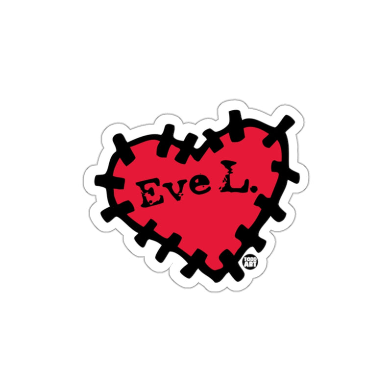 Load image into Gallery viewer, Eve L. Broken Heart Red and Black Sticker
