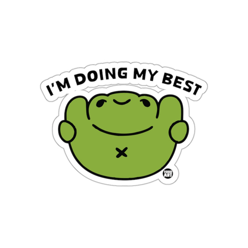 Load image into Gallery viewer, I'm Doing My Best Green Character Sticker
