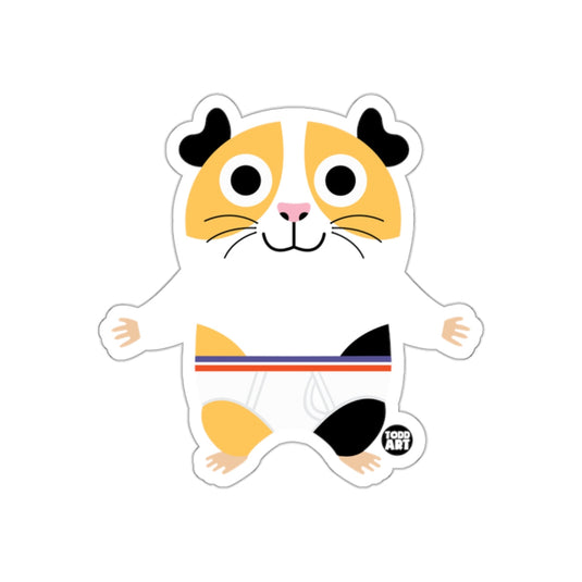 Cute Cartoon Guinea Pig Character Sticker