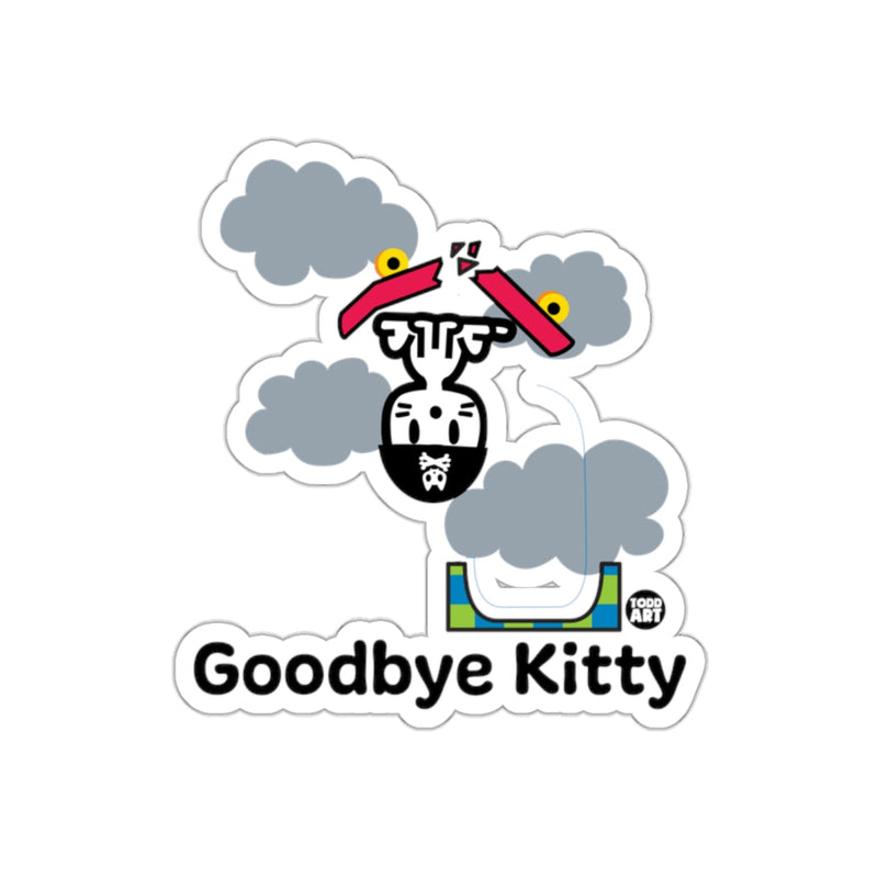 Load image into Gallery viewer, Goodbye Kitty Sticker with Unique Graphic Design
