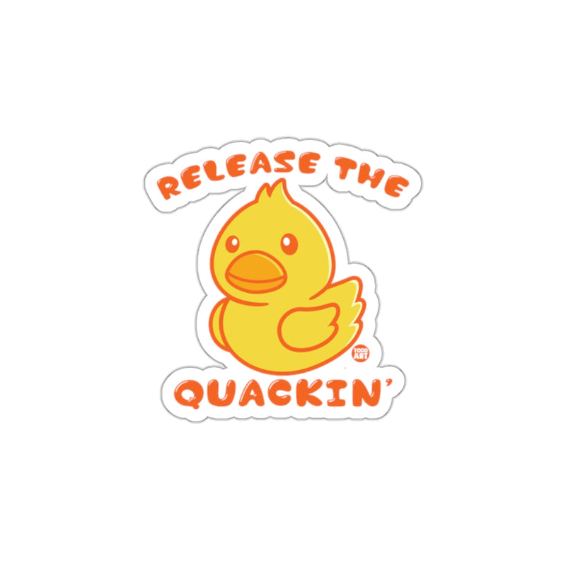 Load image into Gallery viewer, Release the Quackin' Yellow Rubber Duck Cartoon sticker
