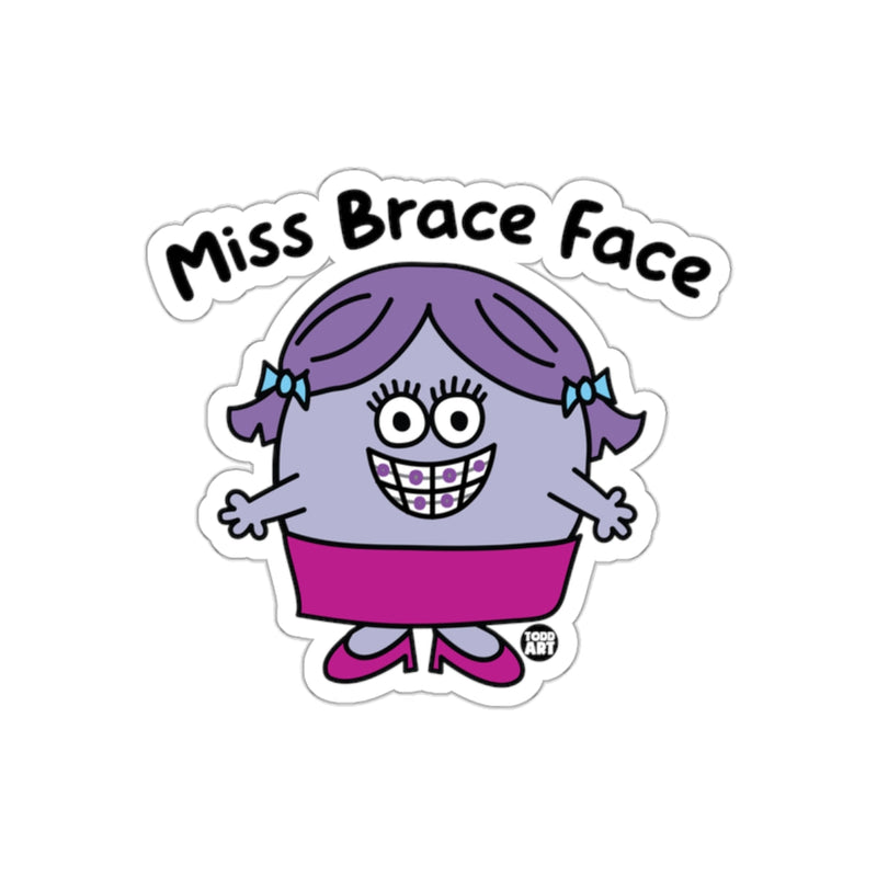 Load image into Gallery viewer, Miss Brace Face Character Illustration Sticker

