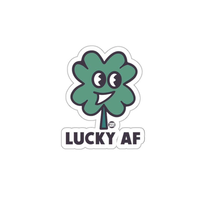 Load image into Gallery viewer, Lucky AF Four-Leaf Clover Sticker
