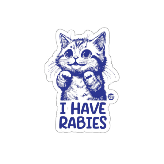 Cute Cat Illustration I Have Rabies Sticker Product