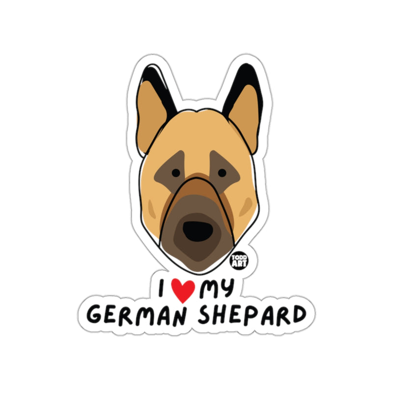 Load image into Gallery viewer, I Love My German Shepard Sticker Cute Dog Art
