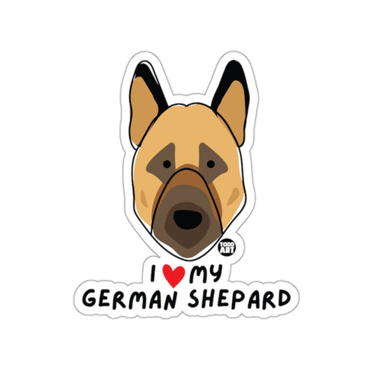 I Love My German Shepard Sticker Cute Dog Art