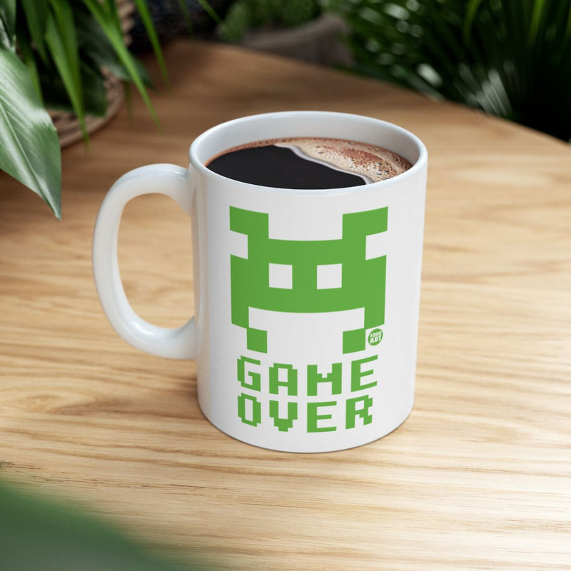 Load image into Gallery viewer, Green Game Over Printed Coffee Mug
