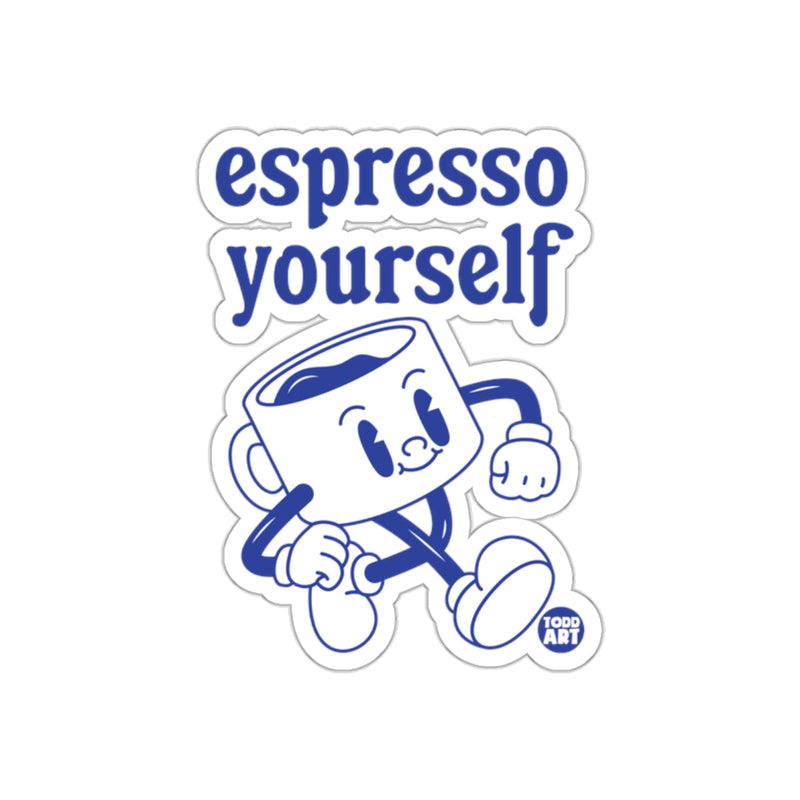 Load image into Gallery viewer, Espresso Yourself Cute Cartoon Coffee Sticker

