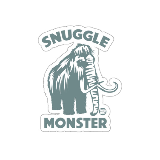 Snuggle Monster Woolly Mammoth Sticker Decal